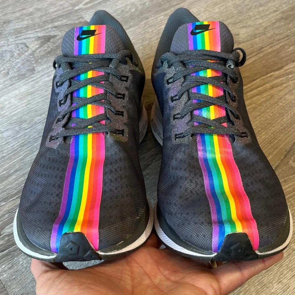 Nike Pegasus Turbo Be True Sneakers Gray Glitter Multi Mens 11.5 UK 10.5 EU 45.5